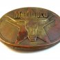 1987 Brass Cowboy Rodeo Western Marlboro Steer Belt Buckle by Philip Morris Inc