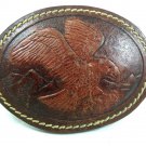 Vintage American Eagle Brown Leather Buckle 22017