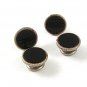 Silvertone Black SNAP LINK Cufflinks By PARK ROGERS JIFFY PAT 6 11 20 61417