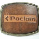 Vintage Poclain Leather Belt Buckle by ED CID. 111915