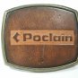 Vintage Poclain Leather Belt Buckle by ED CID. 111915