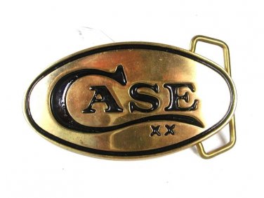 1978 Case Solid Brass Belt Buckle By BARON BUCKLES 5416