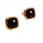 1930's - 50's Goldtone & Red Cufflinks By CORRECT QUALITY 4317