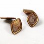 Victorian / Edwardian Gold Tone Cufflinks By HWK CO. 9816