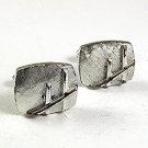 Vintage Odd Silvertone Initlal / Letter H Cufflinks 10217