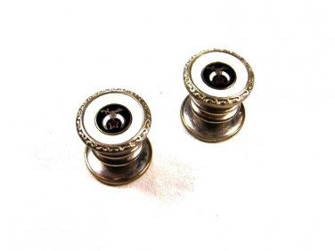 Deco Green White KUM A PART Snap Link Cufflinks by BAER & WILDE 102315