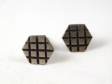 Vintage Mexican Sterling Silver Cufflinks 9916