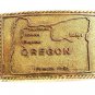 Vintage Gold Tone KLAMATH FALLS Oregon Belt Buckle 3217