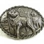 1995 Wolves Wolf Belt Buckle By EJC MADE IN USA 12417