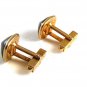 Vintage Goldtone & Green Cufflinks By SWANK 81817