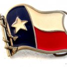 Vintage State of Texas Flag Belt Buckle By Great American Buckle Co.