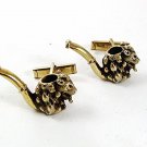 Vintage Goldtone Pipe Mouse Cufflinks By SWANK 31517