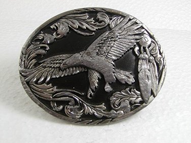 1995 Silvertone Black Eagle Belt Buckle By SISKIYOU 72517