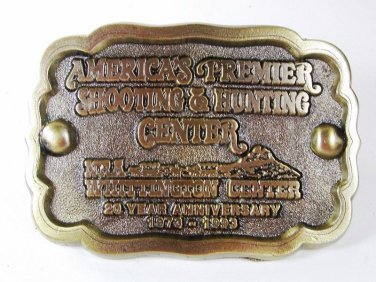 NRA Whittington Center 20 Year Anniversary Brass Belt Buckle Made USA 5416