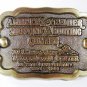 NRA Whittington Center 20 Year Anniversary Brass Belt Buckle Made USA 5416