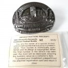 1988 Ellsworth Cowtown Festival Belt Buckle By PRAIRIE ENTERPRISES 42316