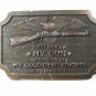1977 I Will Give Up My Gun . Dead Fingers Belt Buckle Indiana Metal Craft 11315