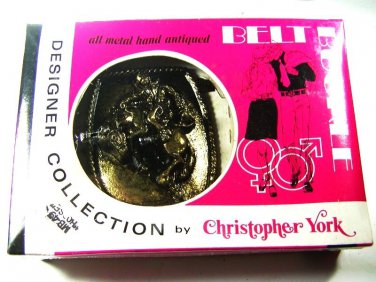 MIB 1970's Horse Cowboy Belt Buckle By Christopher York Designer 93015
