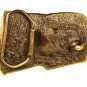 1980 STANLEY Tape Measure Brass Belt Buckle Limited Edition 8216