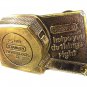 1980 STANLEY Tape Measure Brass Belt Buckle Limited Edition 8216