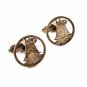 Vintage Sterling Silver .10 Cent Coin Sail Boat Cutout Cufflinks 102616