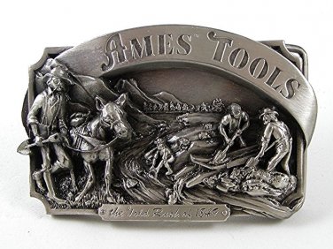 1985 Ames Tools Gold Rush of 1849 Belt Buckle By SISKIYOU 91616