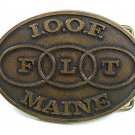 Vintage IOOF International Order of Odd Fellows FLT MAINE Belt Buckle 121517
