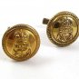 Vintage Gold Tone Navy ? Crown Anchor Buttons Cufflinks 2217