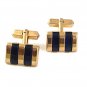 Vintage Goldrtone & Blue Cufflinks By SWANK 4417