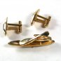 Vintage Gold Tone Masonic Cufflinks & Tie Clasp By HICKOK USA 52016