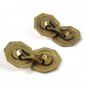 Art Deco Gold Tone Initial / Letter E Cufflinks 11616