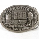 1899 - 1999 Medina North Dakota Belt Buckle By ALLARD CO. 11116