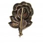 Vintage Silvertone Rose Brooch / Pin By G. FROSI MILANO 81417