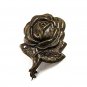 Vintage Silvertone Rose Brooch / Pin By G. FROSI MILANO 81417