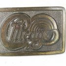 1970's Band Music the group CHICAGO Brass Belt Buckle Unbranded 22816