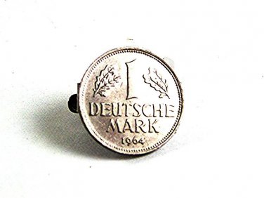 Vintage 1964 1 Deutsche Mark Tie Clasp 91917
