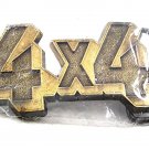 Vintage 4 X 4 Four Wheel Drive Off Road Brass Belt Buckle Mint In Plastic 12617