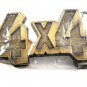 Vintage 4 X 4 Four Wheel Drive Off Road Brass Belt Buckle Mint In Plastic 12617