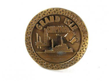 Grand Isle Shipyard OIl Field Contractors Belt Buckle By HIT LINE USA 42016