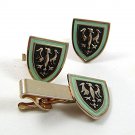 Polish ? Coat of Arms Lion Cufflinks & Tie Clasp Pat. No. 247295822717