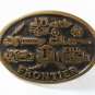 1981 Frontier Construction Company Brass Belt Buckle  By ANACORTES 41116