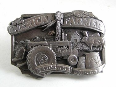 1983 American Farmer Feeds The World Belt Buckle Siskiyou 9617
