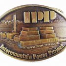 IPP Intermountain Power Project Brass Belt Buckle Unbranded USA Box 4116