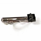 Silvertone Black Nude Female Tie Clasp By SWANK 41116