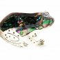 Mexican Alpaca Silvertone & Abalone Frog Brooch Unbranded 41116