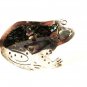 Mexican Alpaca Silvertone & Abalone Frog Brooch Unbranded 41116