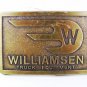 1970's-80's WILLIAMSEN Truck Equipment Brass Belt Buckle 8316