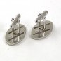 Vintage Silvertone & Blue Cufflinks By SWANK 51517