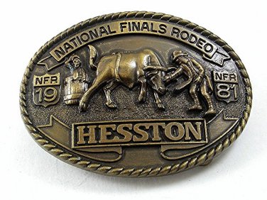 1981 National Finals Rodeo Belt Buckle HESSTON 12817