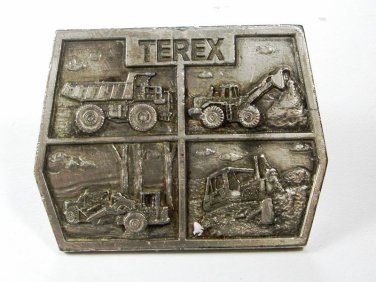 Silver Tone TEREX by GM Heavy Equipment Belt Buckle Unbranded U.S.A. 111915